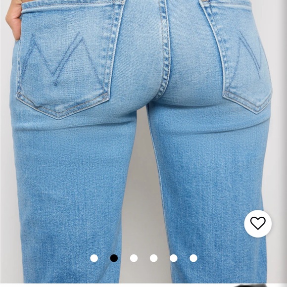 MOTHER LiL’ Rambler Zip Flood Color: Out of the Blue Straight Leg Jeans - Picture 3 of 14